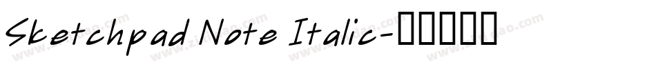 Sketchpad Note Italic字体转换